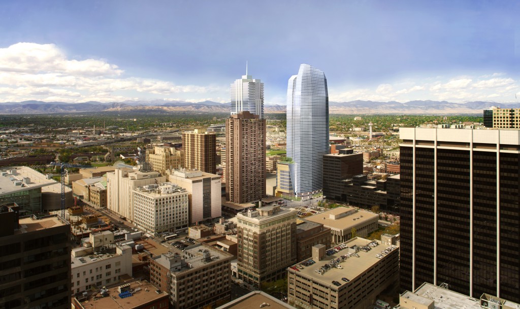 A Texas company plans to build a massive office tower downtown. Renderings courtesy of Pickard Chilton.