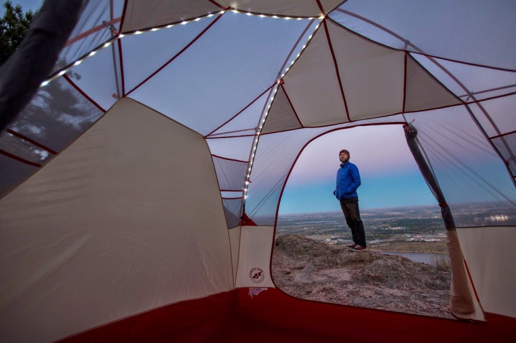 Big Agnes' new tent line comes with sewn-in lighting. Photos courtesy of Big Agnes.