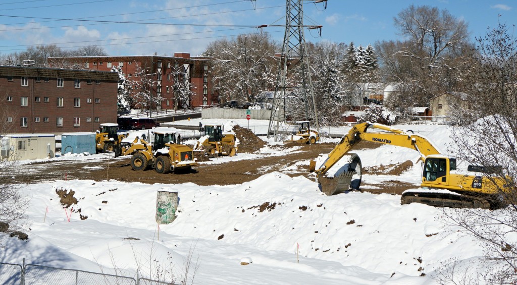 Construction is underway on the Ruby Hill Residences low-income apartment project. Photo by Burl Rolett.
