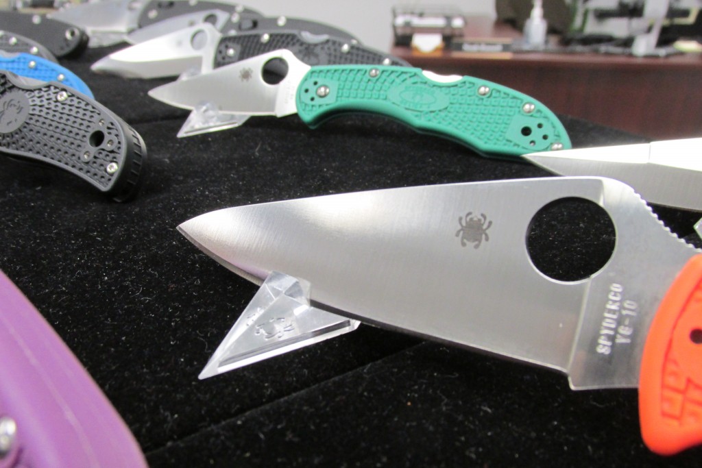 Knives made by Spyderco.