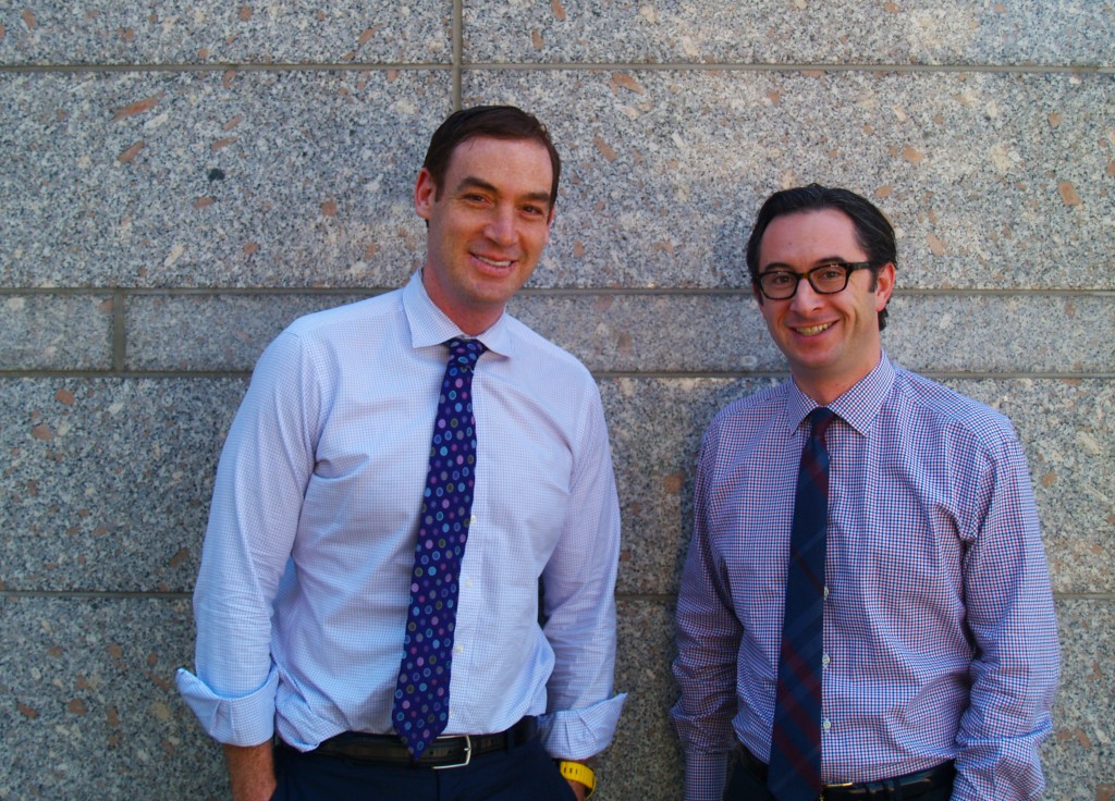 Justin Borus (left) and Bryan Abrams of investment firm Lazarus. Photo by Aaron Kremer.