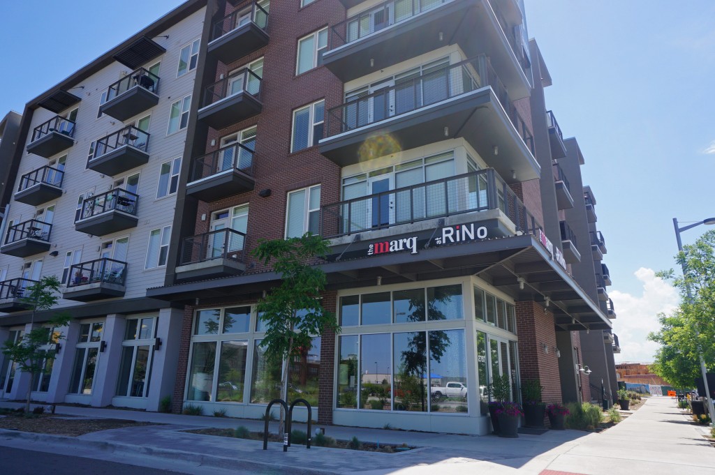 New owners have already rebranded a RiNo apartment complex. Photos by Burl Rolett.