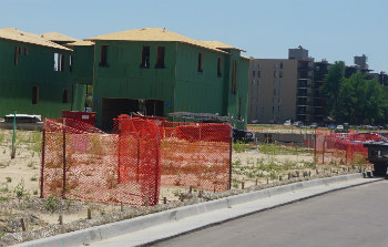 Houses under construction at the Buckley Annex. Photo by Burl Rolett. 