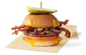 The Bacon BBQ Burger costs about $7. 