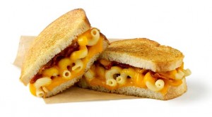 The Mac Daddy grilled cheese comes with macaroni, bacon and cheddar and costs about $6. 