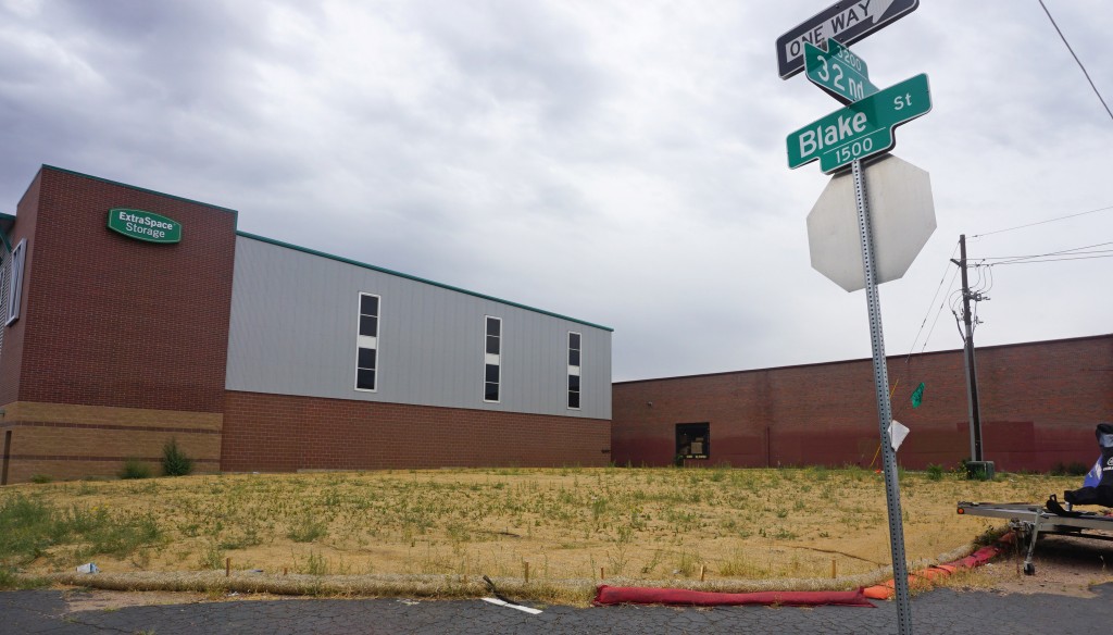 A vacant lot in RiNo next to a storage facility has been sold to a developer. Photo by Burl Rolett.