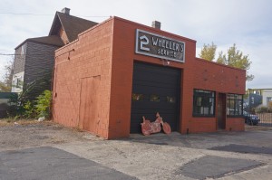 The 2Wheelers motorcycle shop has consolidated into one building. 