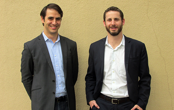 Berk (left) and Dworkis have gotten their investment fund off the ground. Photo by Aaron Kremer.