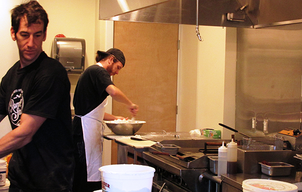 Seth Rubin (left) is whipping up biscuits from his new restaurant space. Photo by Aaron Kremer.