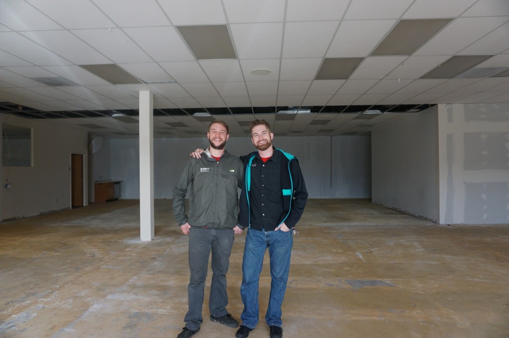 Van Abel (left) and Glore are moving a bike shop operation into Olde Town Arvada. Photos by George Demopoulos.