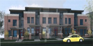 Plans call for three groups of townhomes at 14th Avenue and Vine Street.