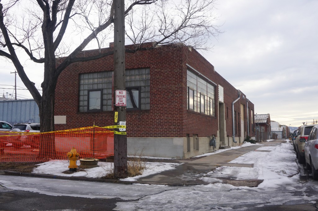 A warehouse building sits on the site slated for new apartments in RiNo. Photo by Burl Rolett.