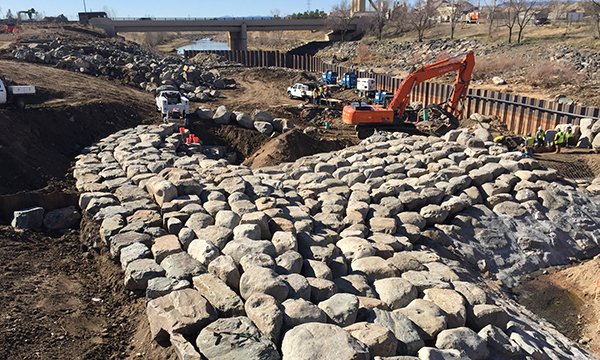 Construction on the Platte in Sheridan. Submitted photos. 