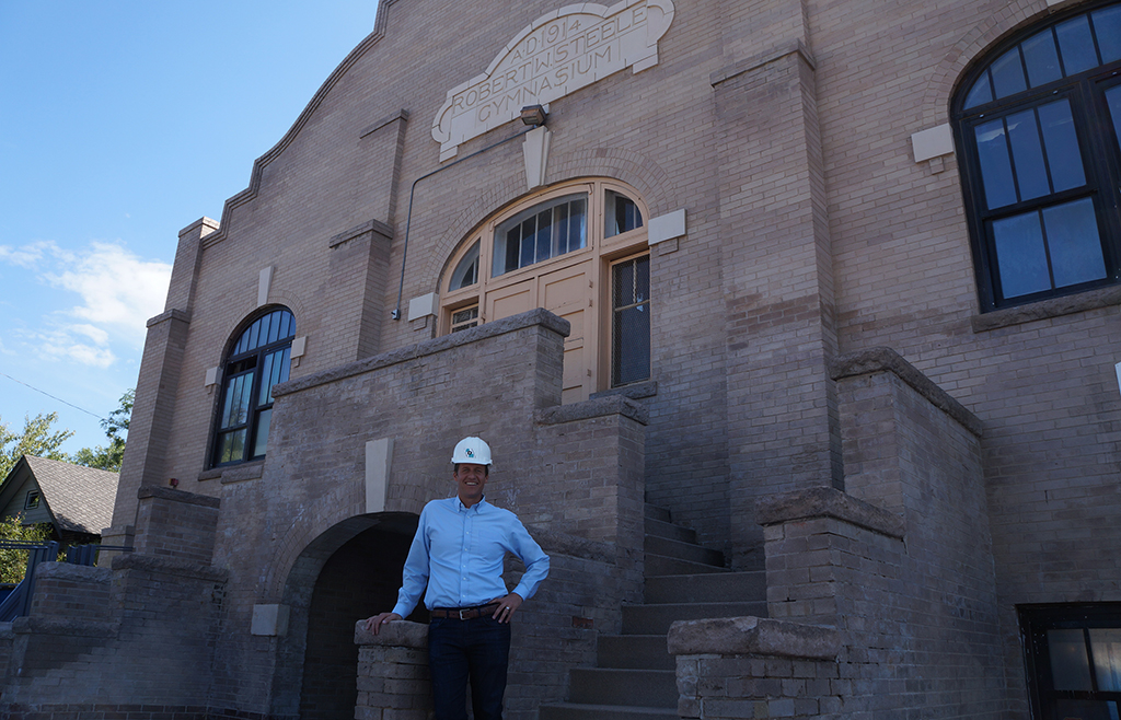 Dave McMurtry in front of the upcoming Goddard School at .. (Amy DiPierro)