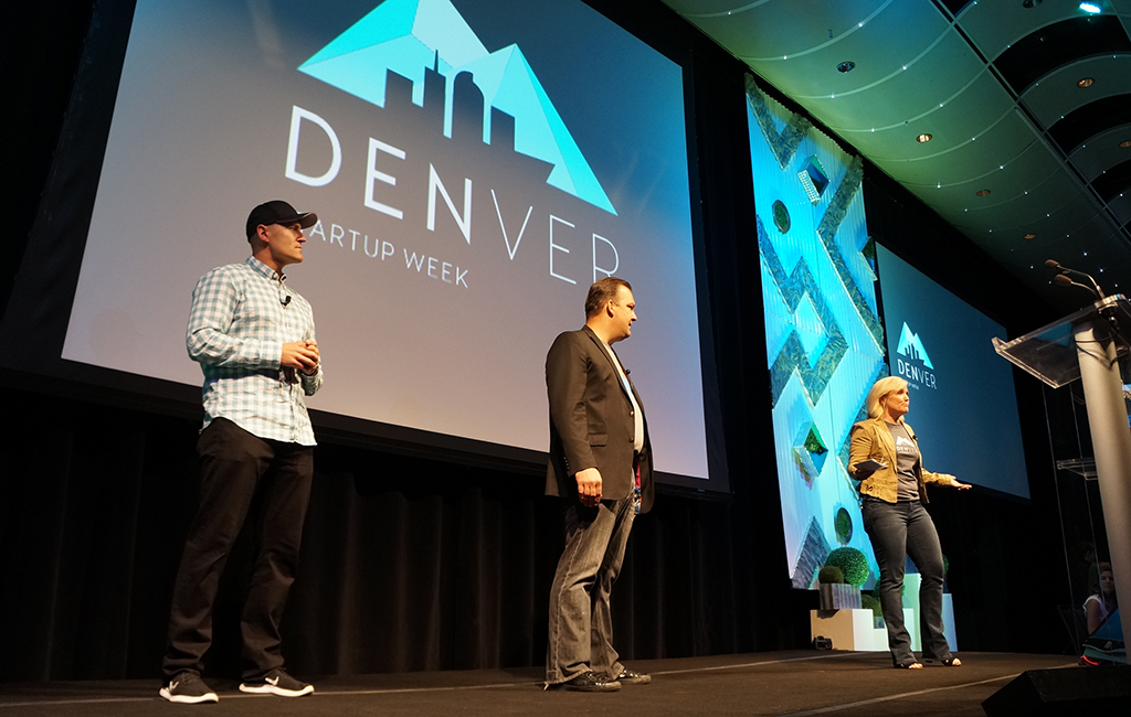 From left: Ben Deda, COO of Galvanize; Erik Mitisek, ‎executive director of Project X-ITE at UD and Chief Innovation Officer for the State of Colorado; and Tami Door, president and CEO of the Downtown Denver Partnership. (Amy DiPierro)
