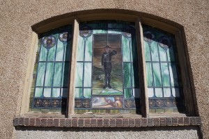 Stained glass windows face 44th Avenue and Irving Street. (Amy DiPierro)