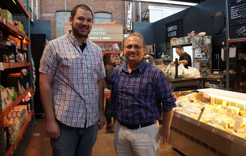 Michael Davis Nicolas Farrell, owners of MondoMarket at The Source, and soon at Stanley Marketplace. (Amy DiPierro)