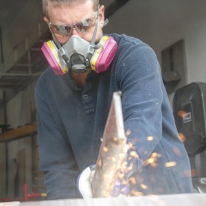 Gage Achtner carves away in Northland's 6,000-square-foot garage in Steamboat Springs. (Courtesy Northland)