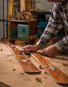 Northland uses three types of wood in narrow-cut skis, which it sells on its website. (Courtesy Northland)