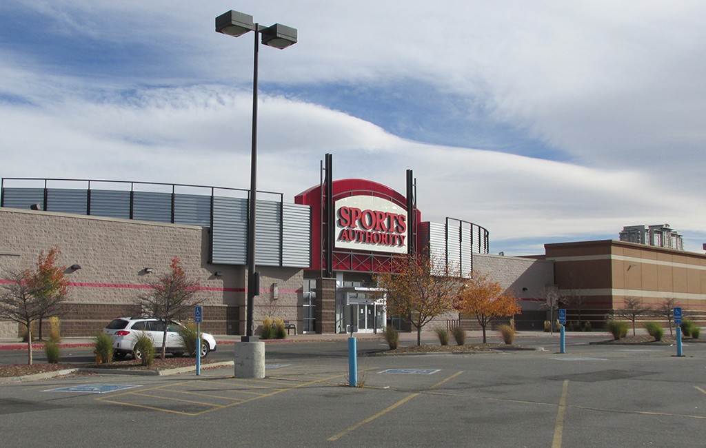 The shuttered Sports Authority space in Glendale. (BusinessDen File Photo)