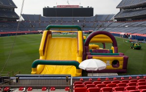 The company set up inflatables for an event in Sports Authority Field at Mile High. (Courtesy Fun Productions)