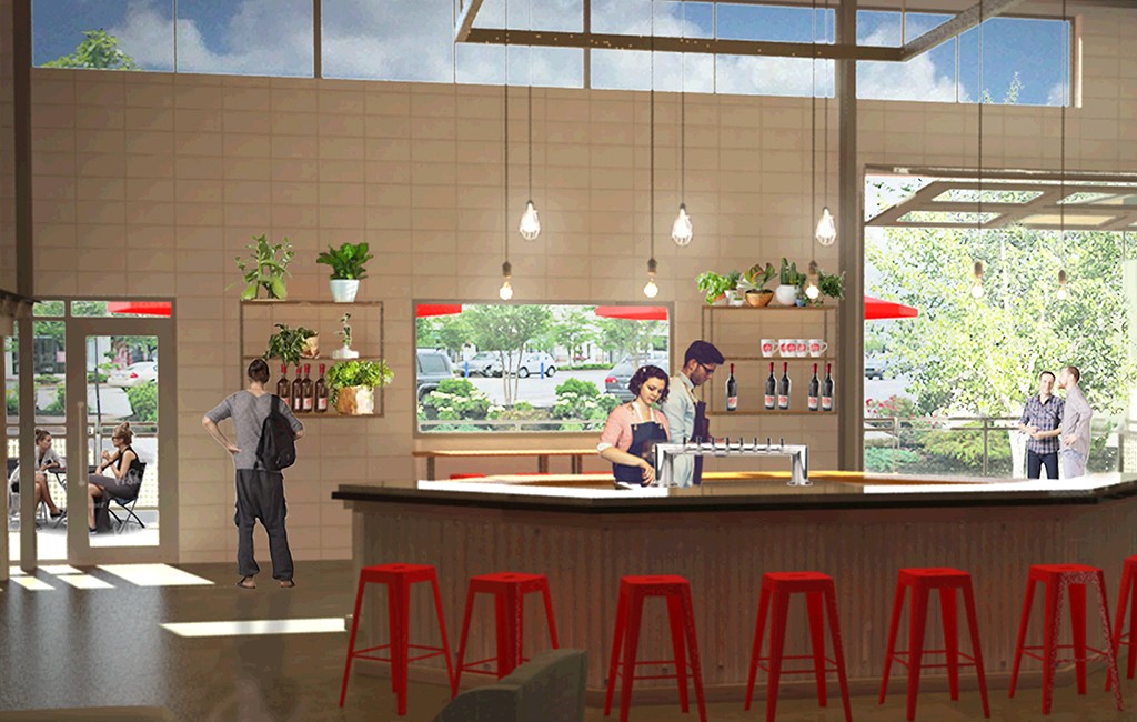 A rendering of the planned Logan House café. (Courtesy Logan House)