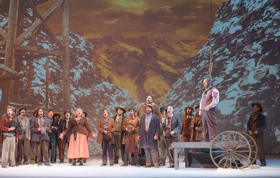 Production photograph of Opera Colorado's new production of Puccini's La Fanciulla del West.‏ (Courtesy Opera Colorado) Photographer: Matthew Staver Photo ID #DSCF7546r.jpg