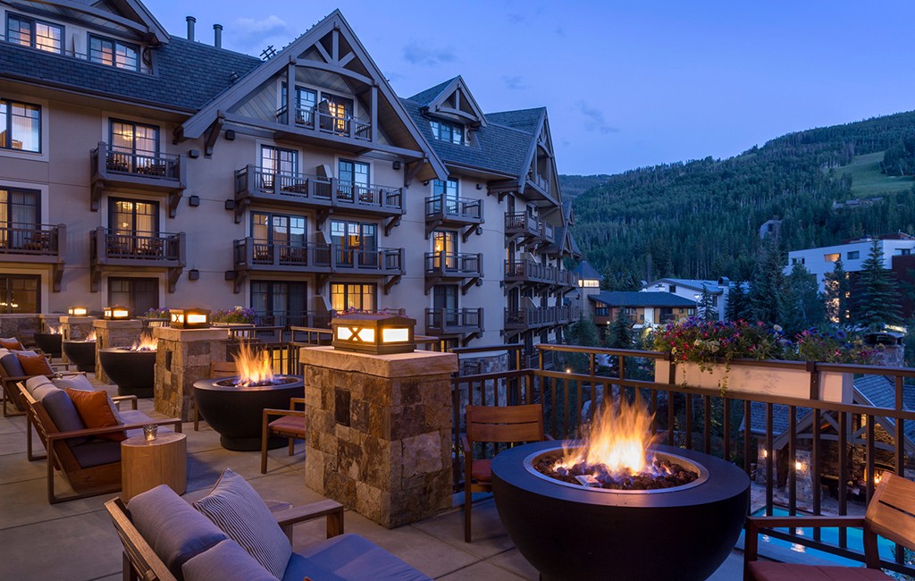 A balcony looks over Vail mountains at the Four Seasons resort. (Courtesy CBRE)