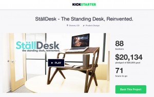 Denver-based StallDesk has surpassed its Kickstarter goal, with 88 backers on the crowdfunding site.