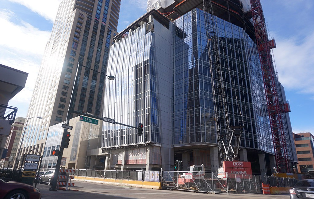 Optiv Security was first to sign a lease for office space in the under-construction, 40-story building at 15th and Arapahoe streets. (Burl Rolett)