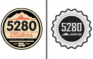 5280 Burger Bar (right) claimed in the lawsuit that 5280 Sliders' circular logo resembles its own too closely.