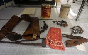 Western artifacts that will be showcased in the "Backstory" exhibit. (Kate Tracy)