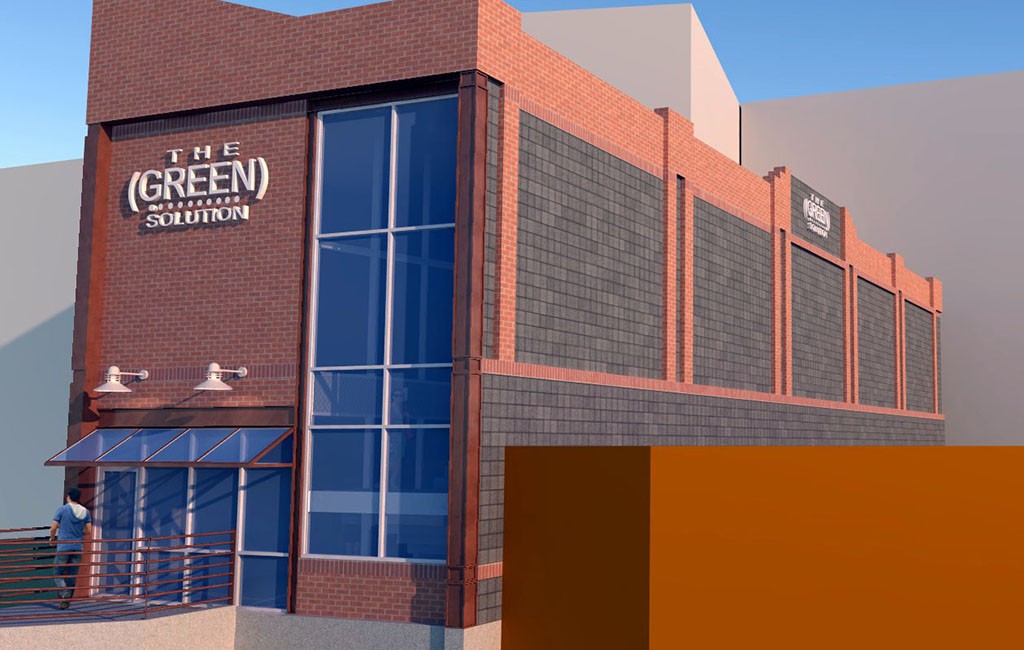 A rendering of the planned 4,000-square-foot dispensary. (Courtesy The Green Solution)