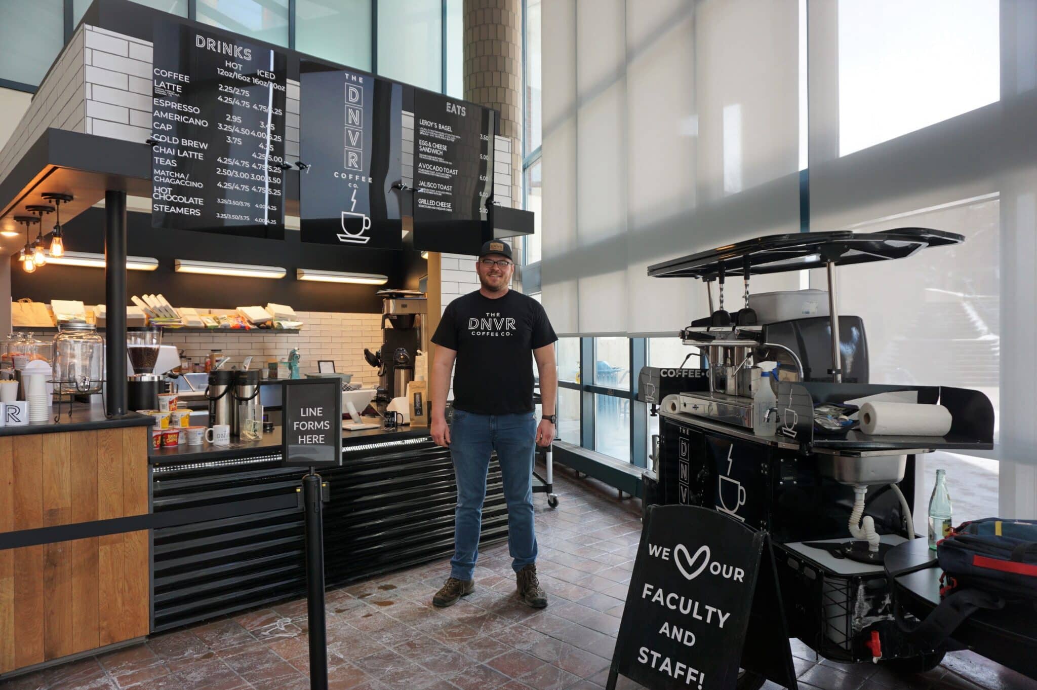 Denver coffee cart business opening cafe