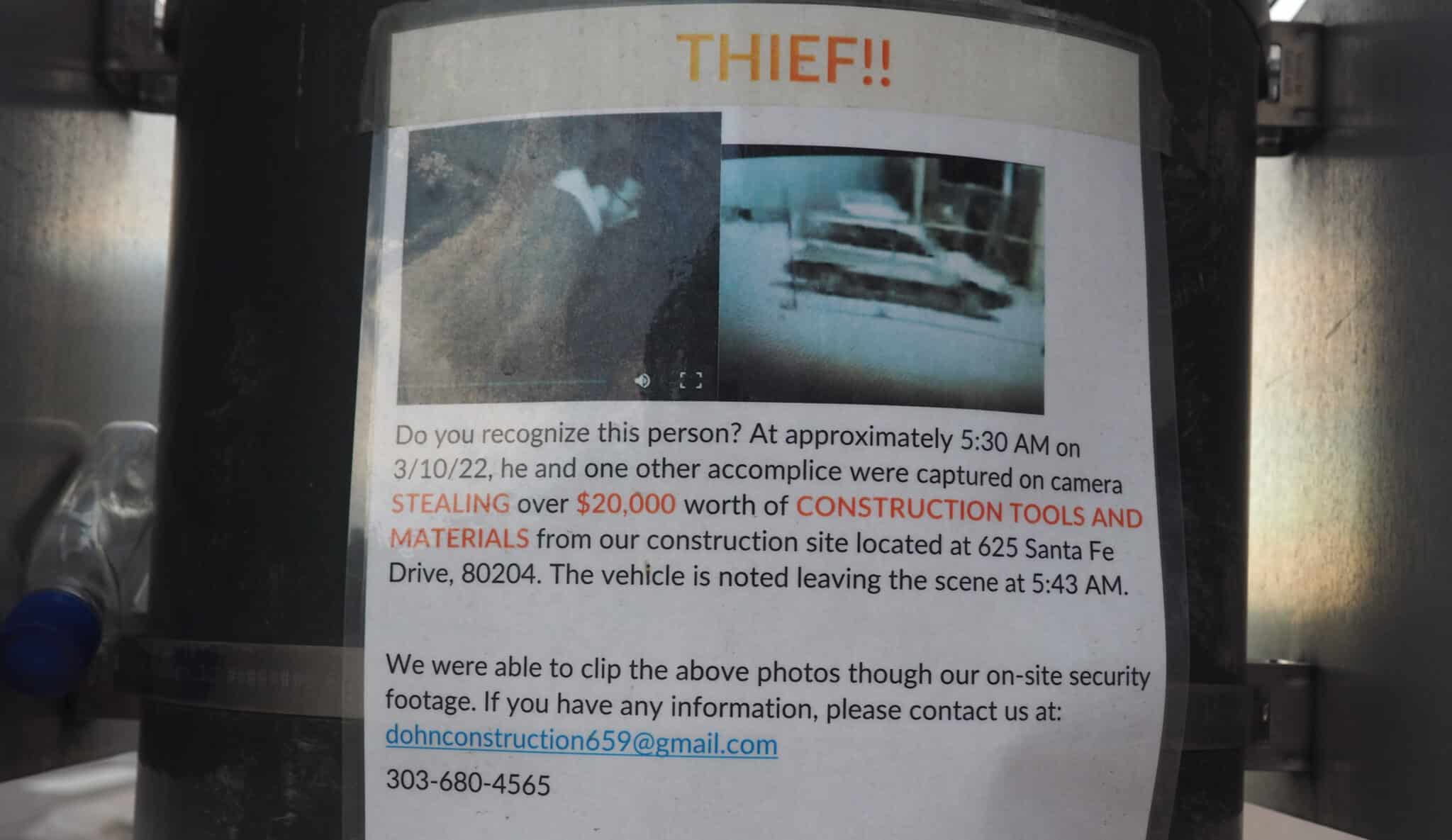 Construction theft up in Denver