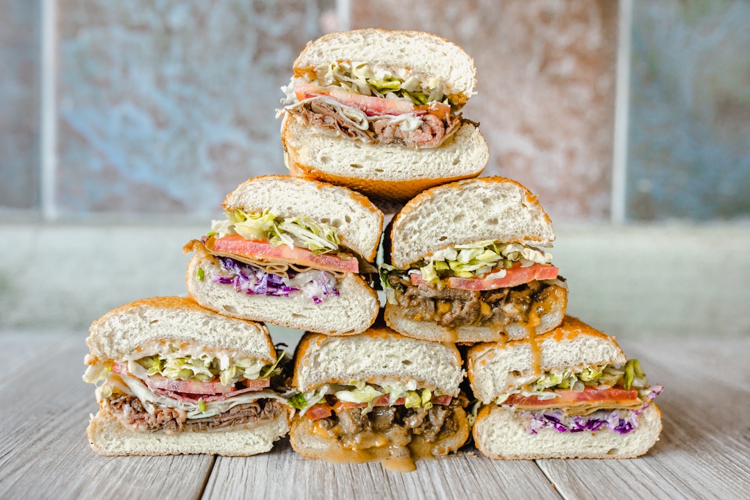 stack of sandwiches