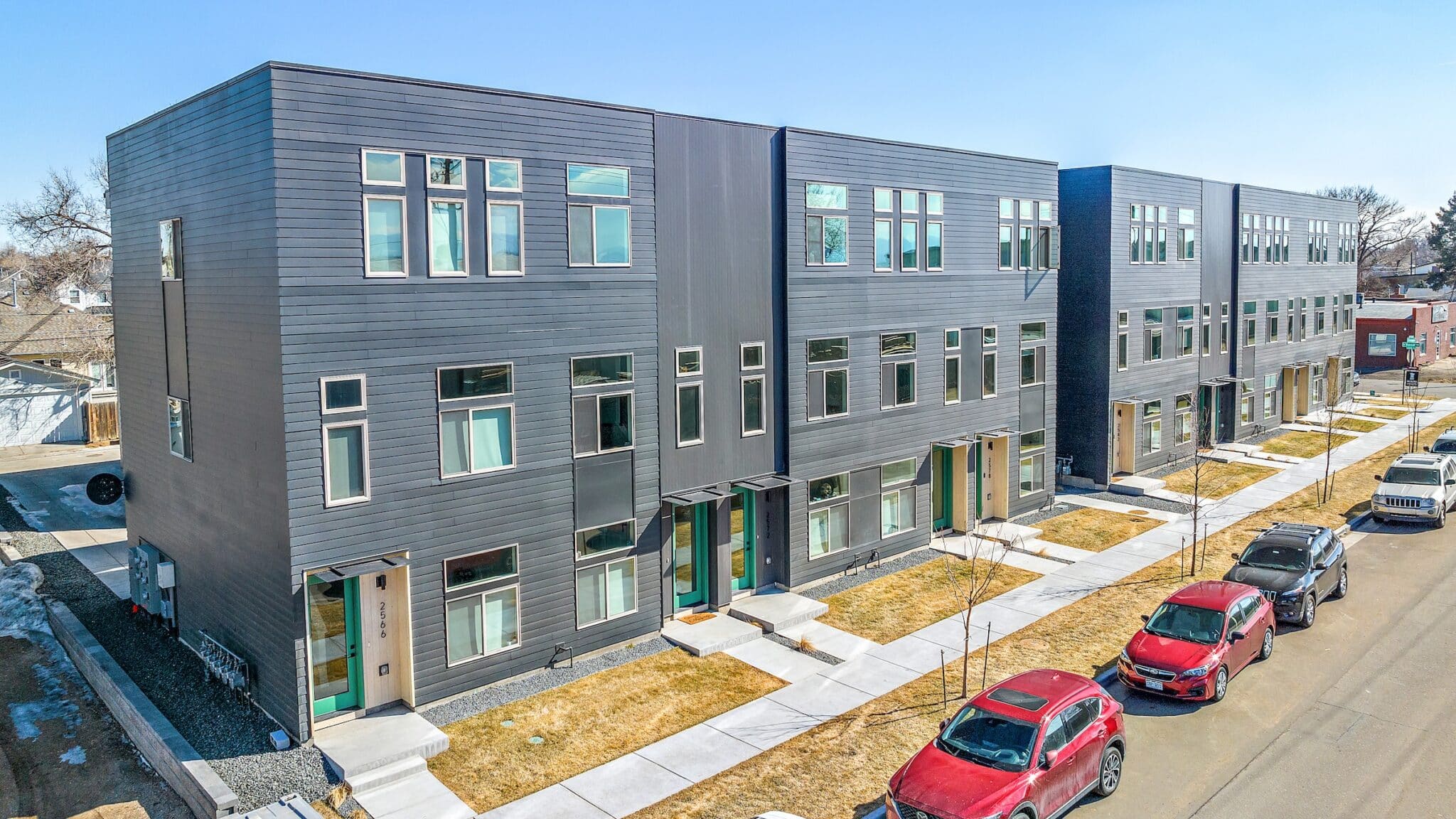 Delaware Street Townhomes Denver CO exterior Cropped scaled