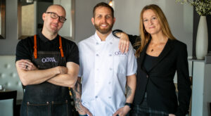 Emilia and Restaurant Olivia Co Owners Left to Right Austin Carson Chef Ty Leon Heather Morrison